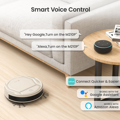 Lefant M210 Pro Robot Vacuum, Strong 2200Pa Suction, 120 Min Runtime, Super Slim Thin, Low Noise, Self-Charging, Wi-Fi/App/Alexa Control, Ideal for Pet Hair & Hard Floors