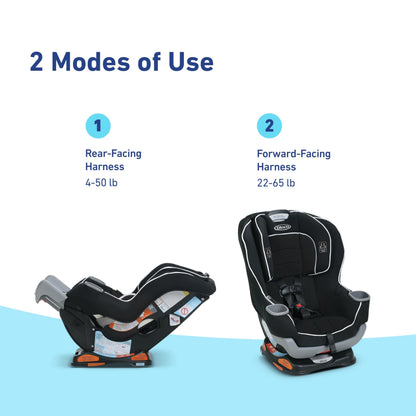 Graco Extend2Fit Convertible Car Seat, Gotham