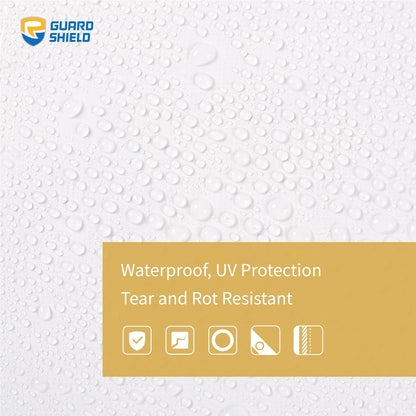 GUARD SHIELD White Tarps Heavy Duty Waterproof 10x12 Feet Large Thick Tarp Cover 12mil