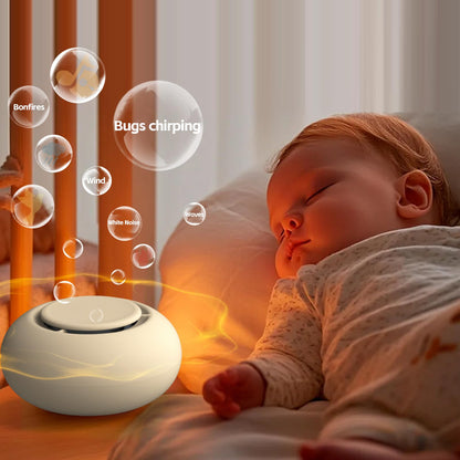 Portable Baby Sound Machine [White Noise for Babies Kids Adults][Sleep Soother][Timer Function][12 Soothing Sounds] 15 Hours Battery Life, Travel,Registry Toys,Gifts,Shower,Clips on Baby Stroller