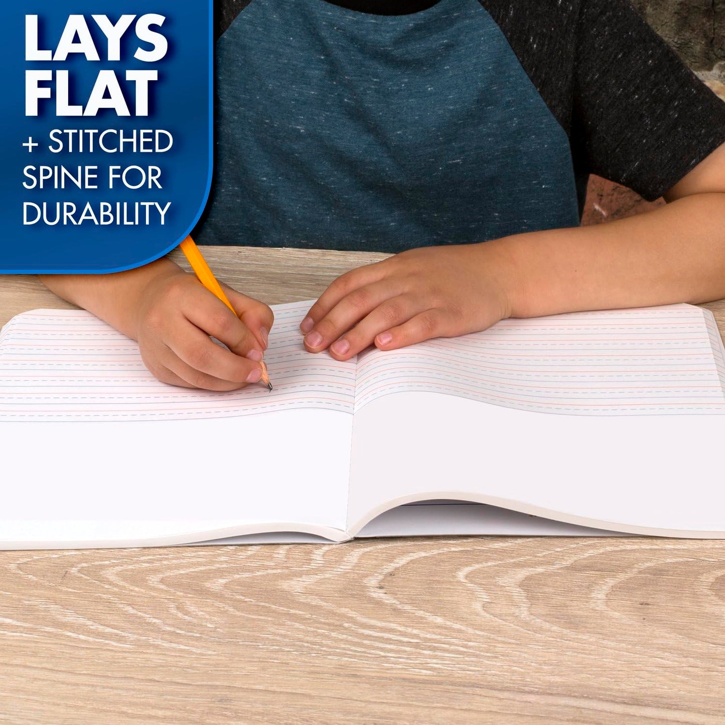 Mead Primary Journal, Half Page Ruled, Grades K-2, 7 1/2" x 9 3/4", 100 Sheets, 1 Count, Color Will Vary (10297)