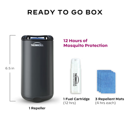 Thermacell Patio Shield Mosquito Repeller; Highly Effective Mosquito Repellent for Patio; No Candles or Flames, DEET-Free, Scent-Free, Bug Spray Alternative; Includes 12-Hour Refill