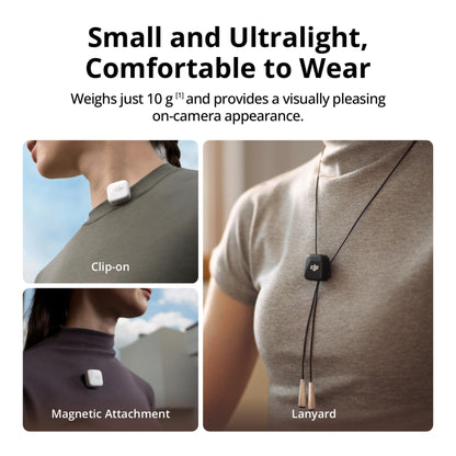 DJI Mic Mini (1 TX + 1 RX), Wireless Lavalier Microphone for iPhone/Camera/Android, Ultralight, Detail-Rich Audio, Noise Cancelling, Automatic Limiting, Vlog, Streaming, 400m Transmission