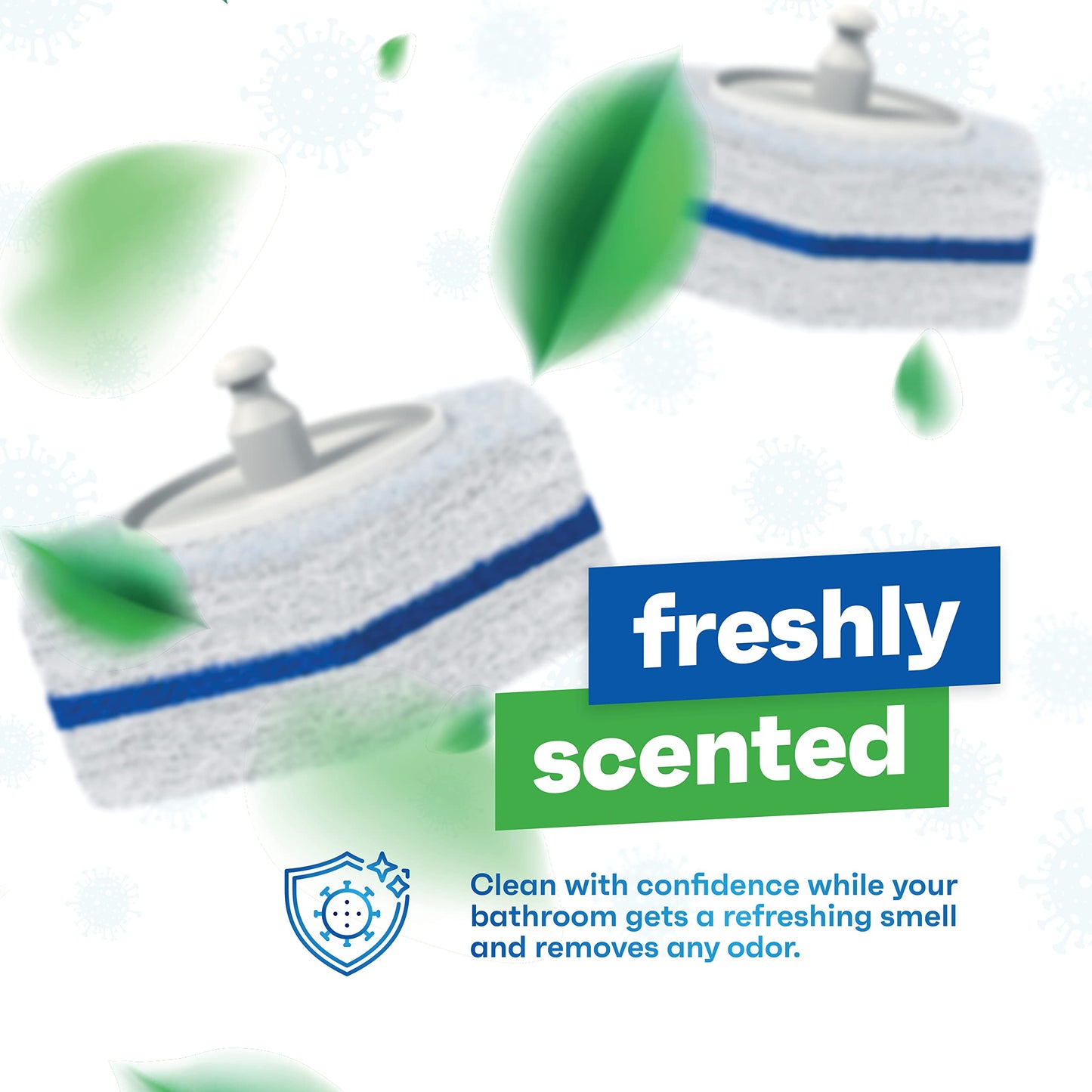 CleanGenius Disposable Prefilled Toilet Cleaning Scrubbers, 30 Count