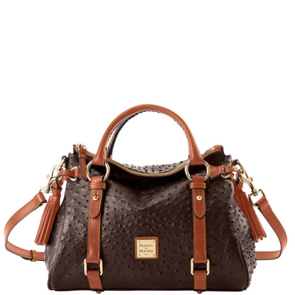 Dooney & Bourke Handbag, Ostrich Satchel - Brown