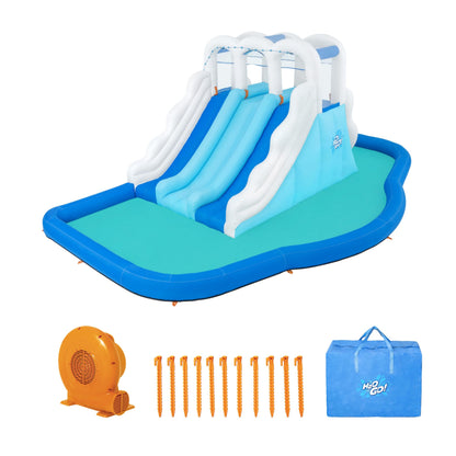 Bestway H2OGO! Tidal Trifecta Kids Inflatable Water Park | Inflatable Triple Slide and Splash Pool | Great for Kids Ages 5 and Up