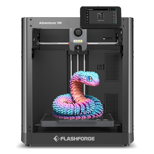 FLASHFORGE Adventurer 5M 3D Printer with Fully Auto Leveling, Max 600mm/s High Speed Printing, 280°C Direct Extruder with 3S Detachable Nozzle, Core XY All Metal Structure, Print Size 220x220x220mm