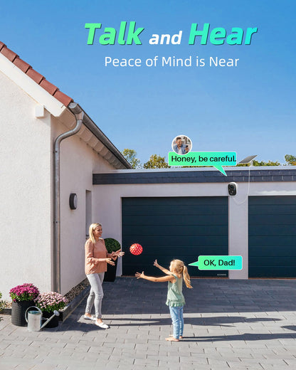 MaxiViz Solar Security Camera Wireless Outdoor (2 Pack), Solar Powered Cameras for Home Security with AI Motion Detection, 2K Color Night Vision, IP66 Weatherproof, 2.4GHz Wi-Fi, Cloud/SD Storage
