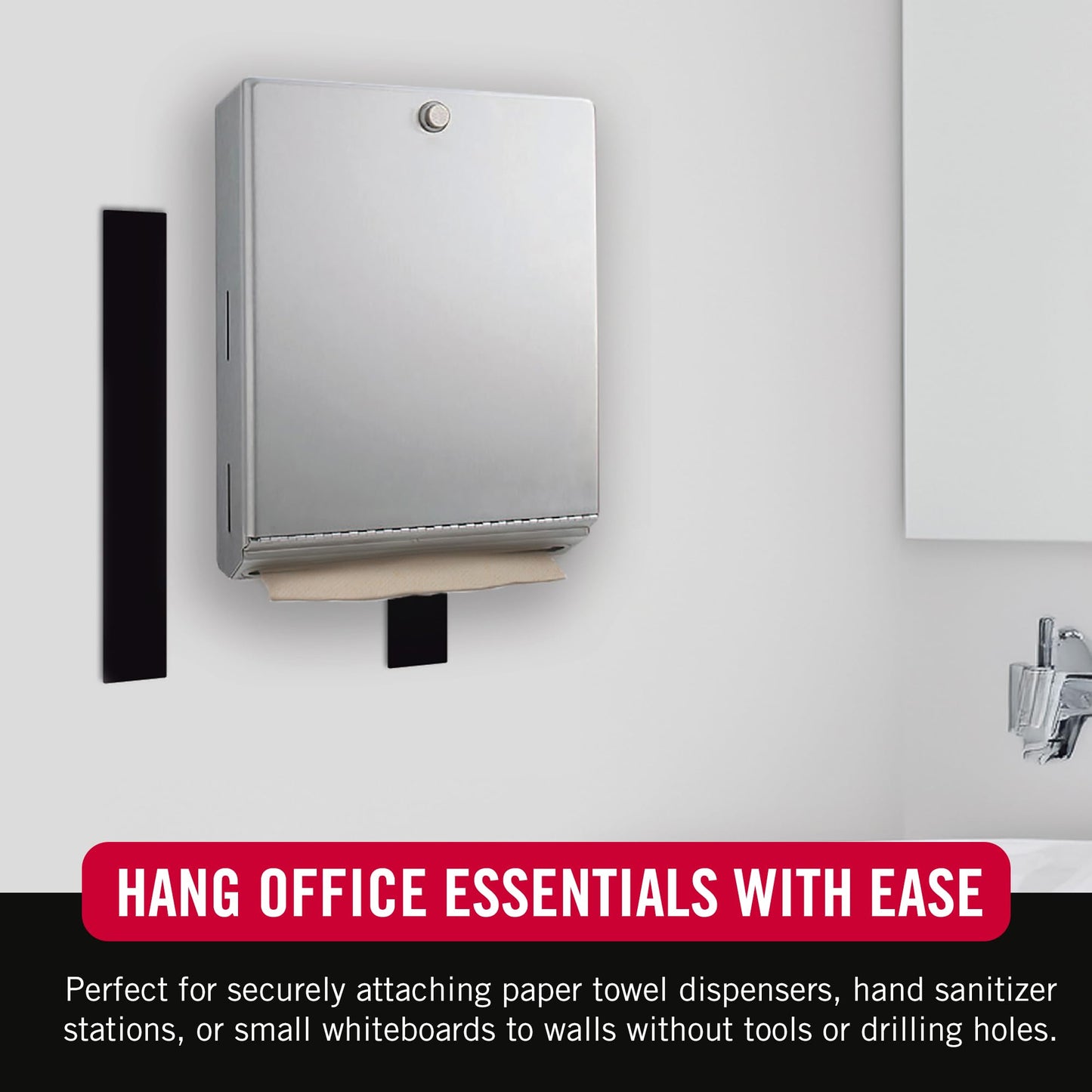 VELCRO Brand Heavy Duty Tape with Adhesive | 15 Ft x 2 In | Holds 10 lbs, Black | Industrial Strength Roll, Cut Strips to Length | Strong Hold for Indoor or Outdoor Use, 15ft x 2in