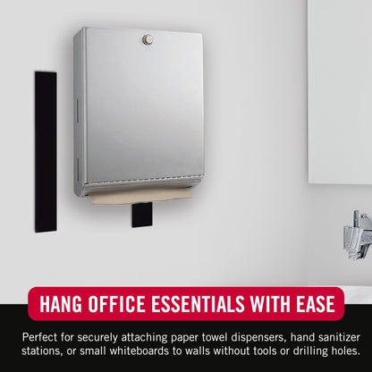 VELCRO Brand Heavy Duty Tape with Adhesive | 15 Ft x 2 In | Holds 10 lbs, Black | Industrial Strength Roll, Cut Strips to Length | Strong Hold for Indoor or Outdoor Use, 15ft x 2in