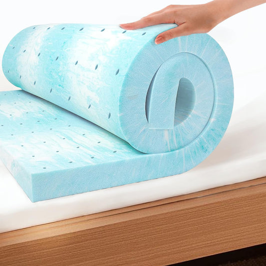 EGO Topper 3 Inch Full Memory Foam Mattress Topper, Gel Foam Mattress Topper for Pressure Relief, Ventilated Design Bed Topper in a Box, CertiPUR-US Certified, Medium