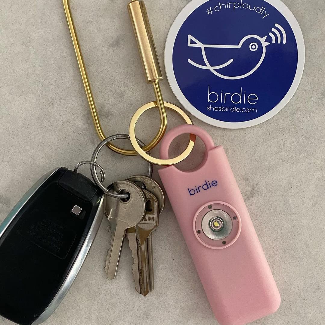 She’s Birdie–The Original Personal Safety Alarm for Women by Women–Loud Siren, Strobe Light and Key Chain in a Variety of Colors (Blossom)