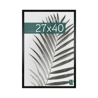 MCS Studio Gallery 27x40 Poster Frame Black Woodgrain, Vertical & Horizontal Wall Hanging Large Picture Frame for Photos, Posters & Art Prints (1-Pack)