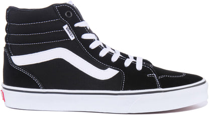 Vans Men's Filmore Hi Sneaker, (Suede/Canvas) Black/White, 11