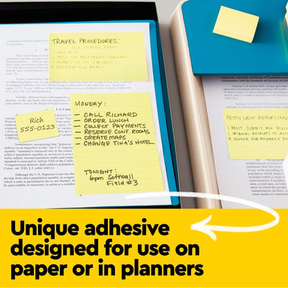 Post-it Notes, 3 in x 3 in, 18 Sticky Notes Pads, 100 Sheets per Pad, The Iconic Canary Yellow Note, Back to School Supplies and Oﬃce Products