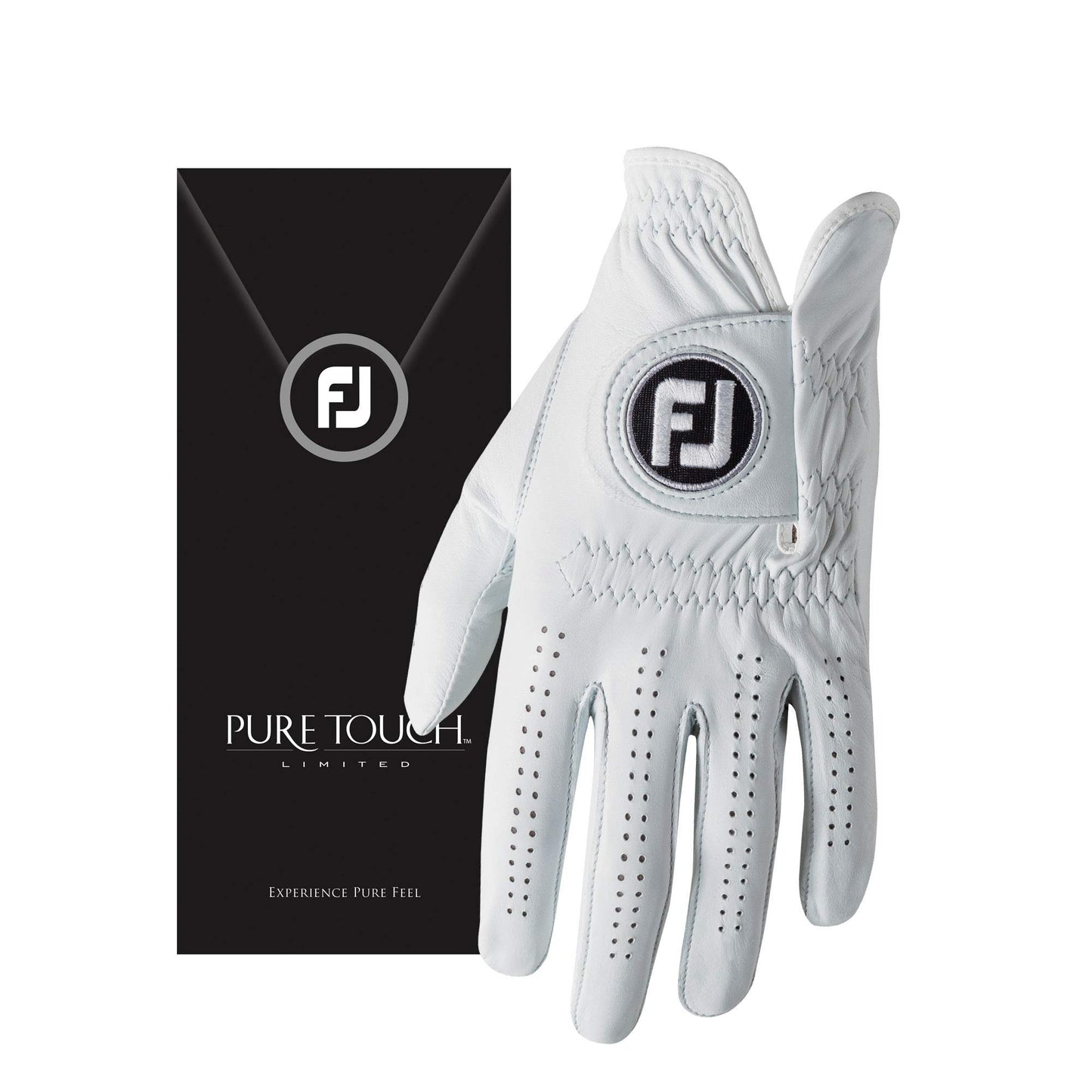 FootJoy Men's Pure Touch Limited Golf Gloves White Medium, Worn on Right Hand