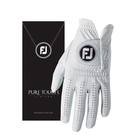 FootJoy Men's Pure Touch Limited Golf Gloves White Medium, Worn on Right Hand