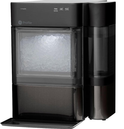 GE Profile Opal 2.0 with 0.75 Gallon Tank, Chewable Crunchable Countertop Nugget Ice Maker, Scoop included, 38 lbs in 24 hours, Pellet Ice Machine with WiFi & Smart Connected, Black Stainless Steel