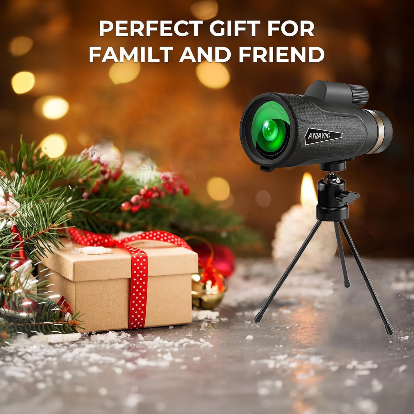 12x60 Monocular Telescope with Smartphone Holder & Upgraded Tripod, High Powered SMC & BAK4 Scope, Birthday Gifts for Men Dad Him Husband Teen, Gifts for Fathers Day, Outdoors Survival Hiking Gear