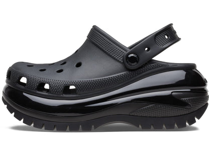 Crocs Mega Crush Clog - Unisex Clogs - Thermoplastic Upper - Adjustable Ankle-Sling - Flexible - Rubber Tread Black Men's 6, Women's 8 Medium