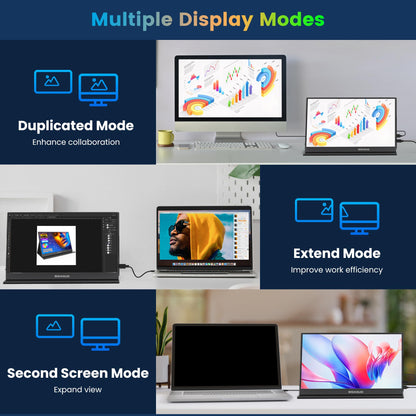 BIGASUO Portable Monitor, 15.6'' 1080P FHD Portable Monitor for Laptop, USB-C HDMI Computer Display HDR, Ultra-Slim IPS Gaming Monitor with Smart Cover for Laptop, PC, Phone, Mac, Xbox, PS4/5, Switch