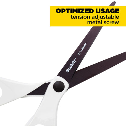 Scotch Brand Precision Ultra Edge Scissors, Left- or Right-Handed, 8 Inch, 3-Pack