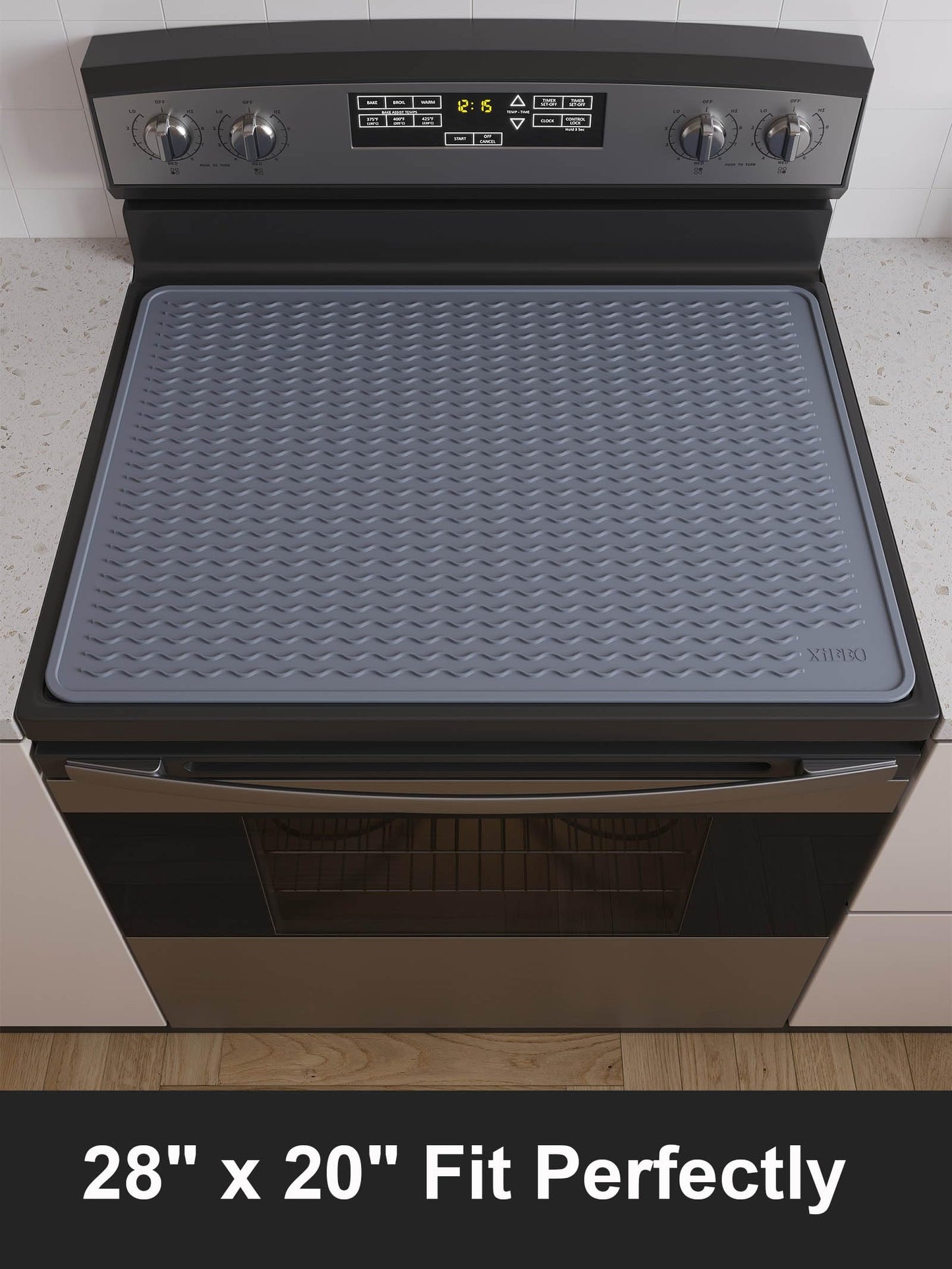 XiFEO Stove Top Covers for Electric Stove, Food Grade Heavy Duty Silicone Glass Stove Top Cover Protector, Induction Cooktop Protector, Heat Resistant Range Ceramic Stove Top Covers Mat, Oven Cover