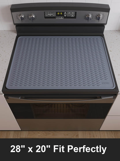 XiFEO Stove Top Covers for Electric Stove, Food Grade Heavy Duty Silicone Glass Stove Top Cover Protector, Induction Cooktop Protector, Heat Resistant Range Ceramic Stove Top Covers Mat, Oven Cover
