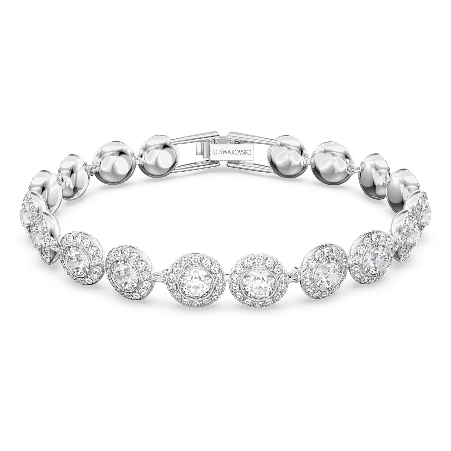 Swarovski Una Angelic Bracelet with White Crystals on a Rhodium Plated Setting