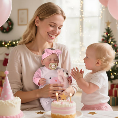 BABESIDE Lifelike Reborn Baby Dolls - 20-Inch Sweet Smile Real Life Realistic-Newborn Full Body Vinyl Sleeping Baby Girl with Toy Accessories Gift Set for Kids Age 3+