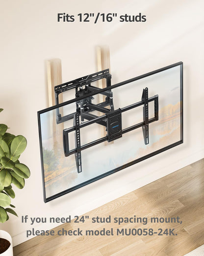 MOUNTUP Large TV Wall Mount for Most 37-82'' TVs, Premium Ball Bearings Design for Ultra-Slim OLED TVs Smooth Swivel & Extension, TV Mount Bracket Articulating Arm Holds 100LBS, Max VESA 600x400mm