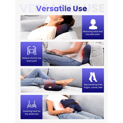 BOB AND BRAD Cordless Back Massager with Heat FSA HSA Eligible, Shiatsu Neck Massager for Pain Relief Deep Tissue, 3D Kneading Massage Pillow for Muscle Pain Relief, Birthday Gifts for Women Men