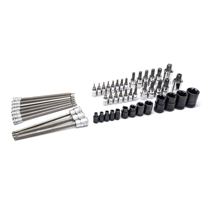 GEARWRENCH 49 Piece 1/4", 3/8", 1/2" Drive Torx Bit Socket Master Set - 89087