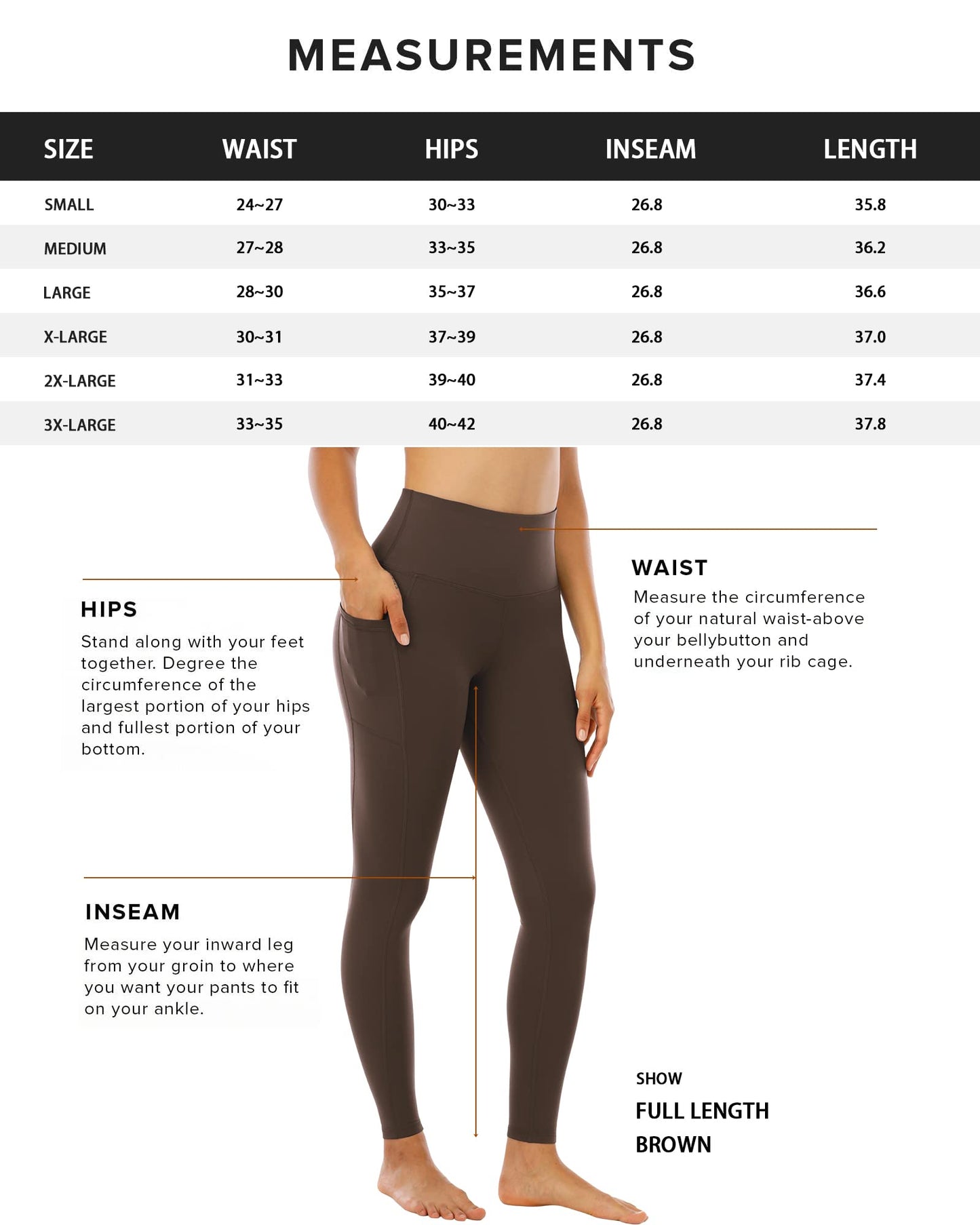 CHRLEISURE Leggings with Pockets for Women, High Waisted Tummy Control Workout Yoga Pants(5 Packs 2Black,Gray,Brown, Burgundy, L)