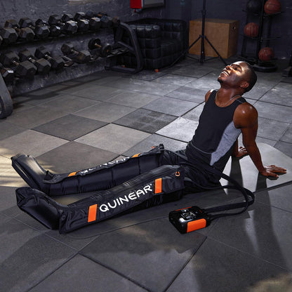QUINEAR Professional Leg Recovery System, Cordless Air Compression Boots with Sequential Compression, Leg and Foot Massager, Fast Recovery Therapy for Athletes, FSA HSA Eligible (Medium)