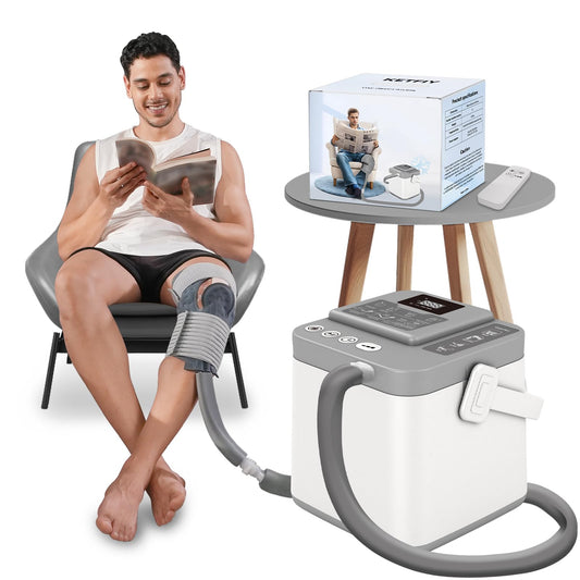 KETFIY Cold Therapy Machine,Programmable Timer Ice Therapy for Knee with Silent Pump,Knee Ice Machine for Sports Injuries Cryotherapy,Shoulder,Ankle and Back
