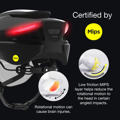 Lumos Ultra E-Bike Smart Helmet | NTA 8776 Certified | Front & Rear LED Lights | Retractable Face Shield | App Controlled | EBike, Scooter, Cycling, Bicycle | Adults, Men Women