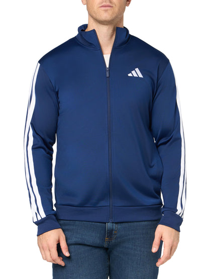 adidas Men's 3-Stripes Tricot Track Top, Dark Blue, X-Large