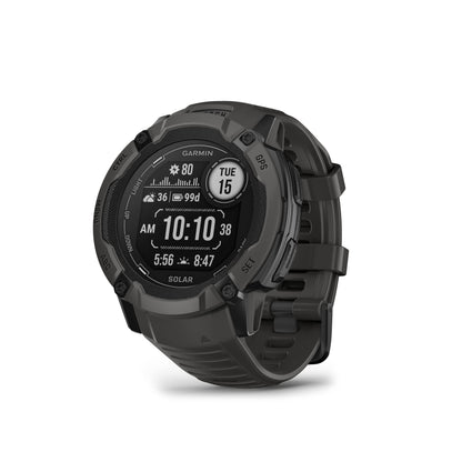 Garmin Instinct 2X Solar, Rugged GPS Smartwatch, Built-in Flashlight, Solar Charging Capability, Multi-Band GNSS, Graphite