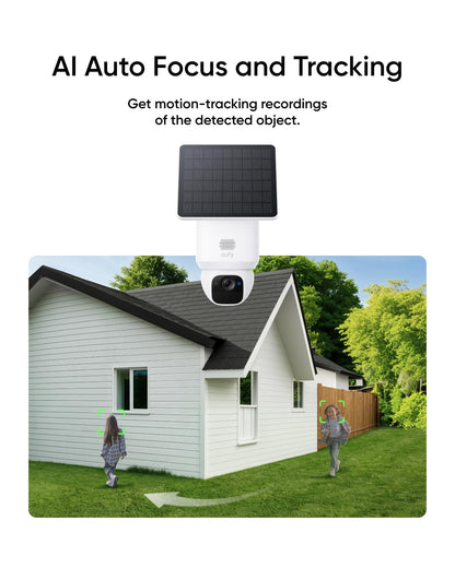 eufy Security SoloCam E30, 2-Cam Kit, Security Cameras Wireless Outdoor, Solar Camera Outdoor Wireless, 360° Pan, AI Tracking, 2K Clarity, No Monthly Fee