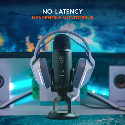 Logitech for Creators Blue Yeti USB Microphone for Gaming, Streaming, Podcast, YouTube, Discord, PC, Studio Sound, Plug & Play-Blackout