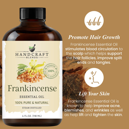 Frankincense Essential Oil - Huge 4 Fl Oz - 100% Pure and Natural - Premium Grade Essential Oil for Diffuser and Aromatherapy