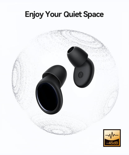 Ear Plugs for Sleeping 45dB Noise Cancelling Ear Plugs for Noise Reduction & Snoring, Concerts, Earplugs for Sleep, Sider Sleepers Airplane, Silicone Earplugs Reusable Concert Ear Plug +8Tip Black