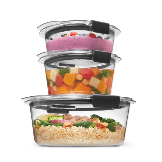Rubbermaid Brilliance® Round Leak Proof Food Storage Containers, 6 Piece Set