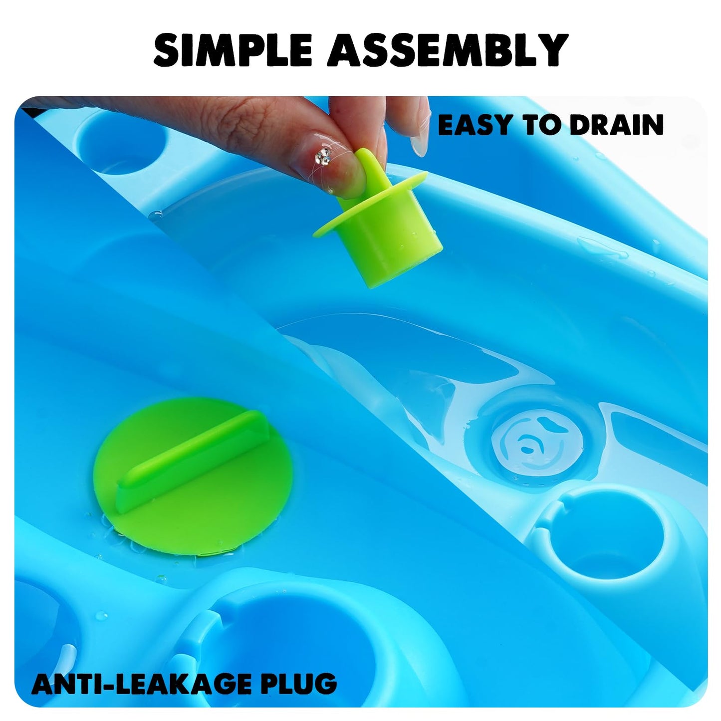 CozyBomB™ Water Table for Toddlers 3-5 | Outdoor Toys Water Play Table, Magnetic Fishing Toy Game, Summer Splash Pond Showers Sand Activity, Sensory Party Birthday Gift Kids Ages 4-8 9-12 (3-Tiers)