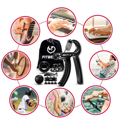 FitBeast Grip Strengthener Forearm Strengthener Hand Grips Strengthener Kit - 5 Pack Adjustable Resistance