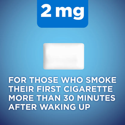 Amazon Basic Care Coated Nicotine Gum, 2 mg, Ice Mint Flavor, Stop Smoking Aid, 20 Count