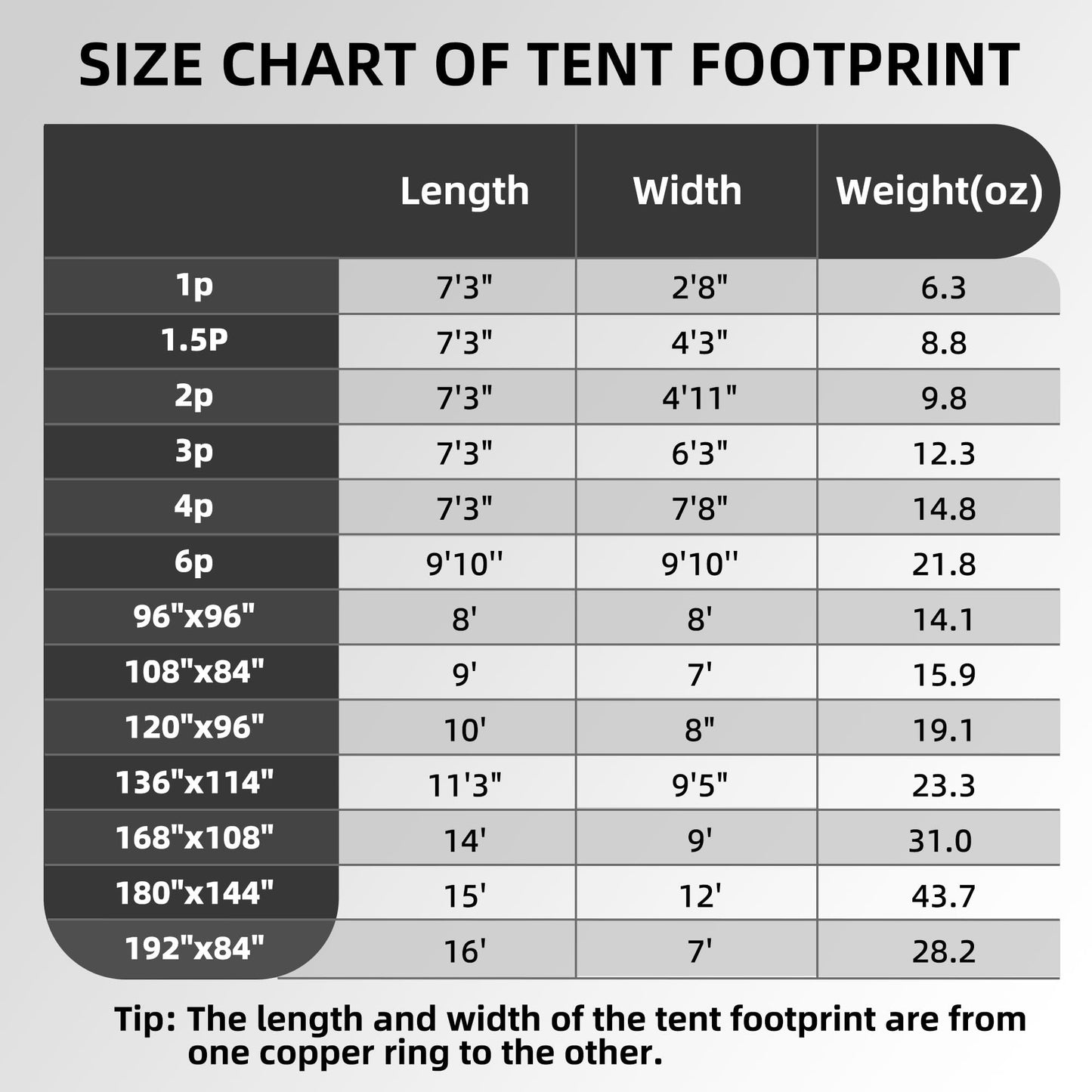 Clostnature Tent Footprint - Waterproof Camping Tarp, Heavy Duty Tent Floor Saver, Ultralight Ground Sheet Mat for Hiking, Backpacking, Hammock, Beach - Storage Bag Included