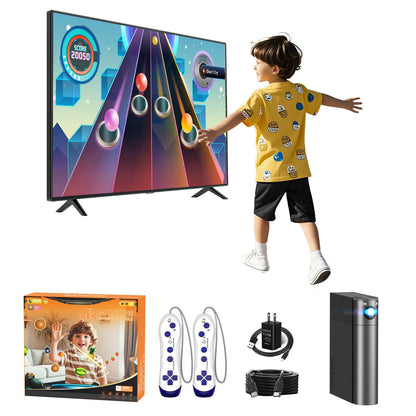 MetFut AR Motion Gaming Console - Plug & Play Video Game System for Kids & Families. Great for Indoor Physical Play, Interactive Family Fun, Game Nights, Playtime and Playdates