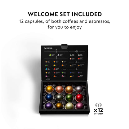 Nespresso VertuoPlus Coffee and Espresso Machine by De'Longhi with Milk Frother, Ink Black